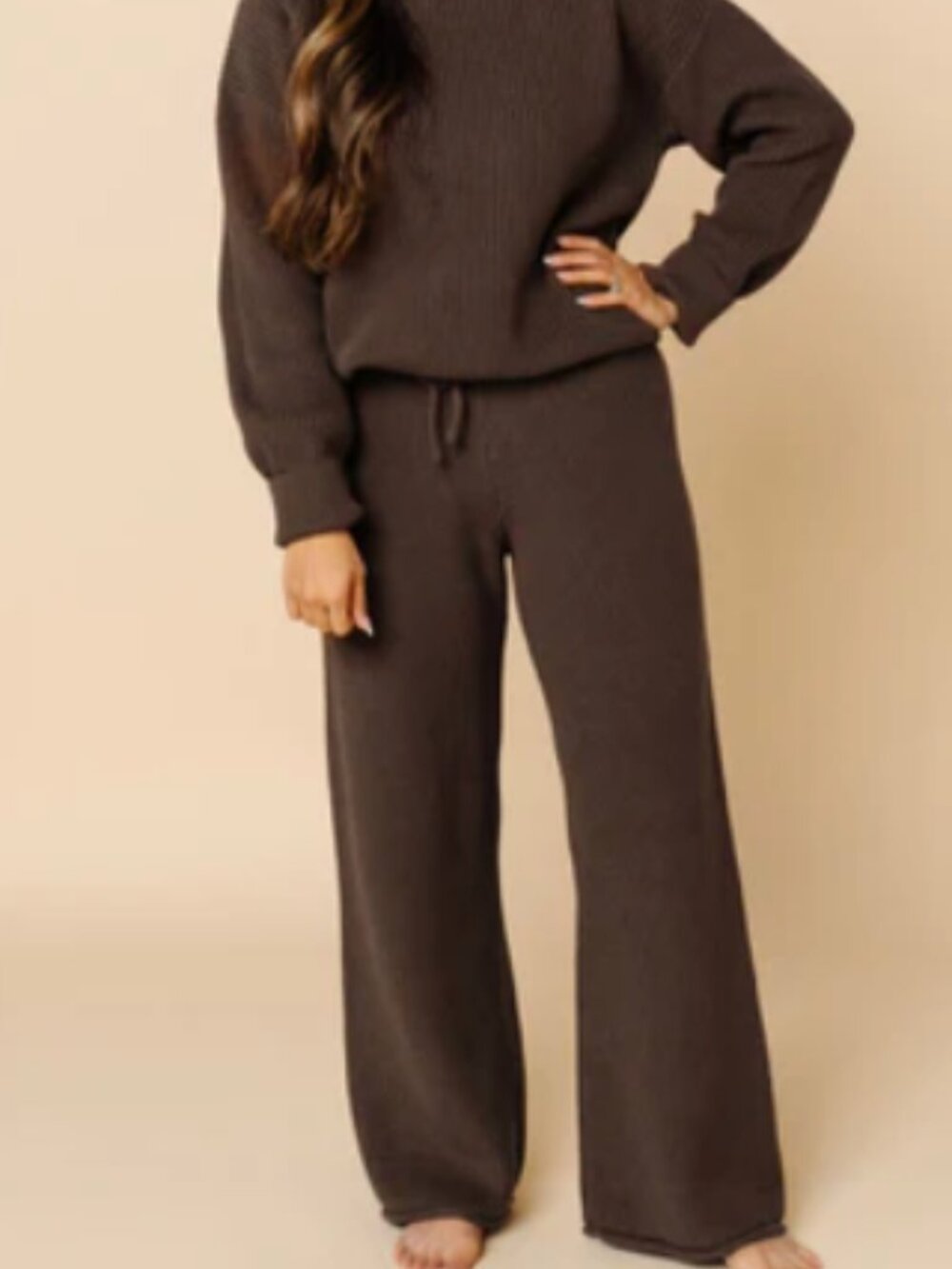Tea U Rose (Boutique) Brown Textured Set
